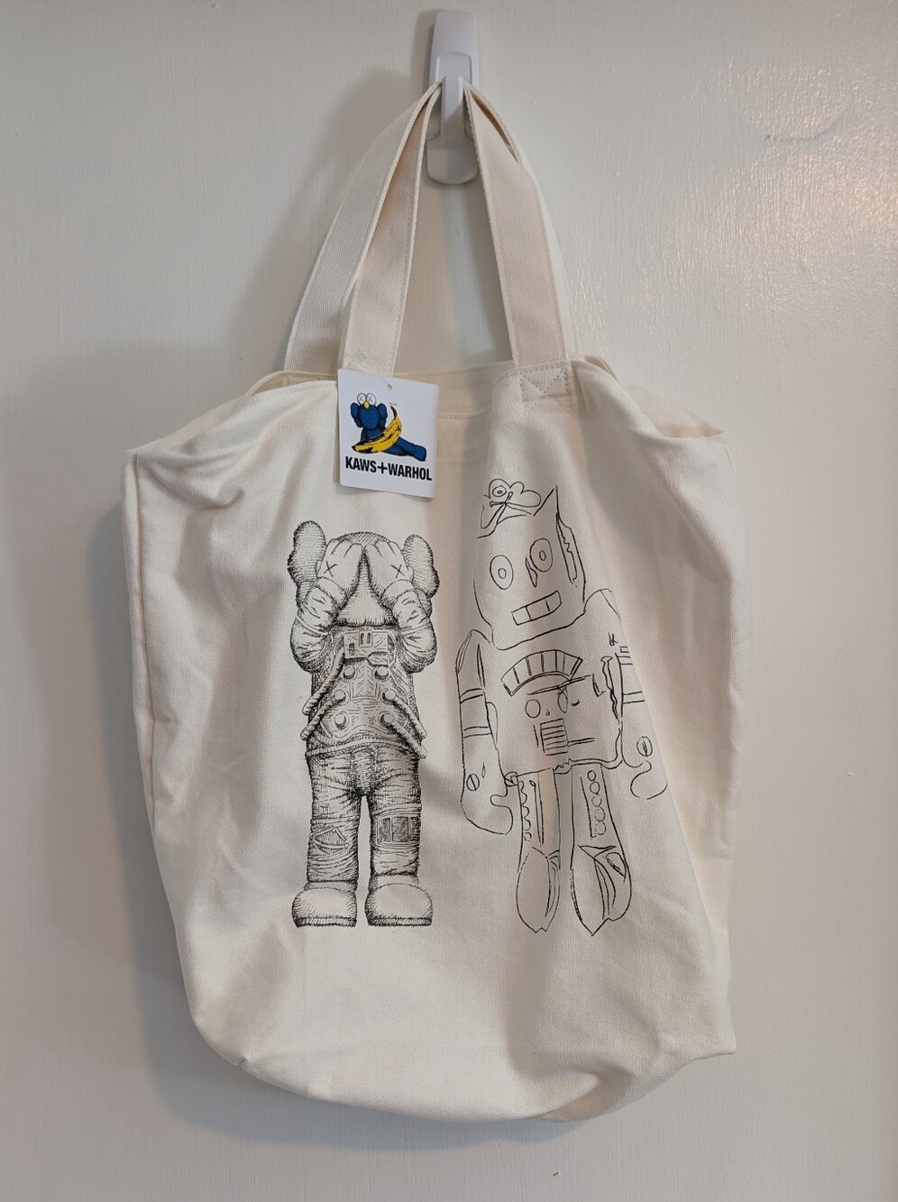 Uniqlo KAWS + Warhol 2-Way Tote Bag NWT